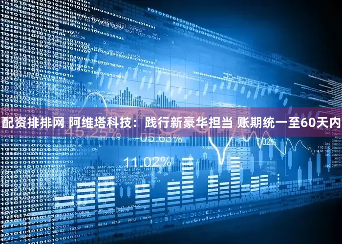 配资排排网 阿维塔科技：践行新豪华担当 账期统一至60天内