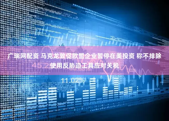 广瑞网配资 马克龙敦促欧盟企业暂停在美投资 称不排除使用反胁迫工具应对关税